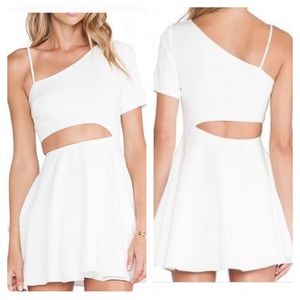 NBD white cut out dress